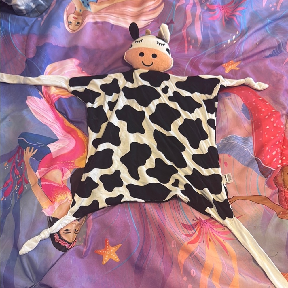 Little Sleepies Cow Print Stuffed Animal Blanket